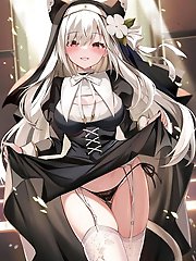 Elderly women indulging in pleasurable activities