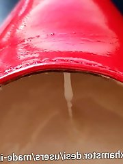 A village woman gets intimate with a vendor of bras.