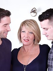 Two horny dudes doing a very naughty british housewife