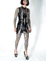 Old dame is covered with jizz