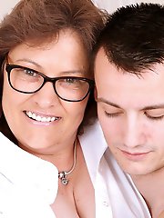 British chubby mature lady playing with her toy boy