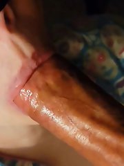 Great mouth suction blowjob