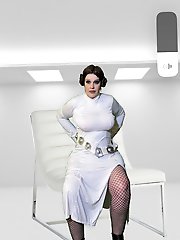 Elderly Princess Leia transforms into Darth Vaders daughter